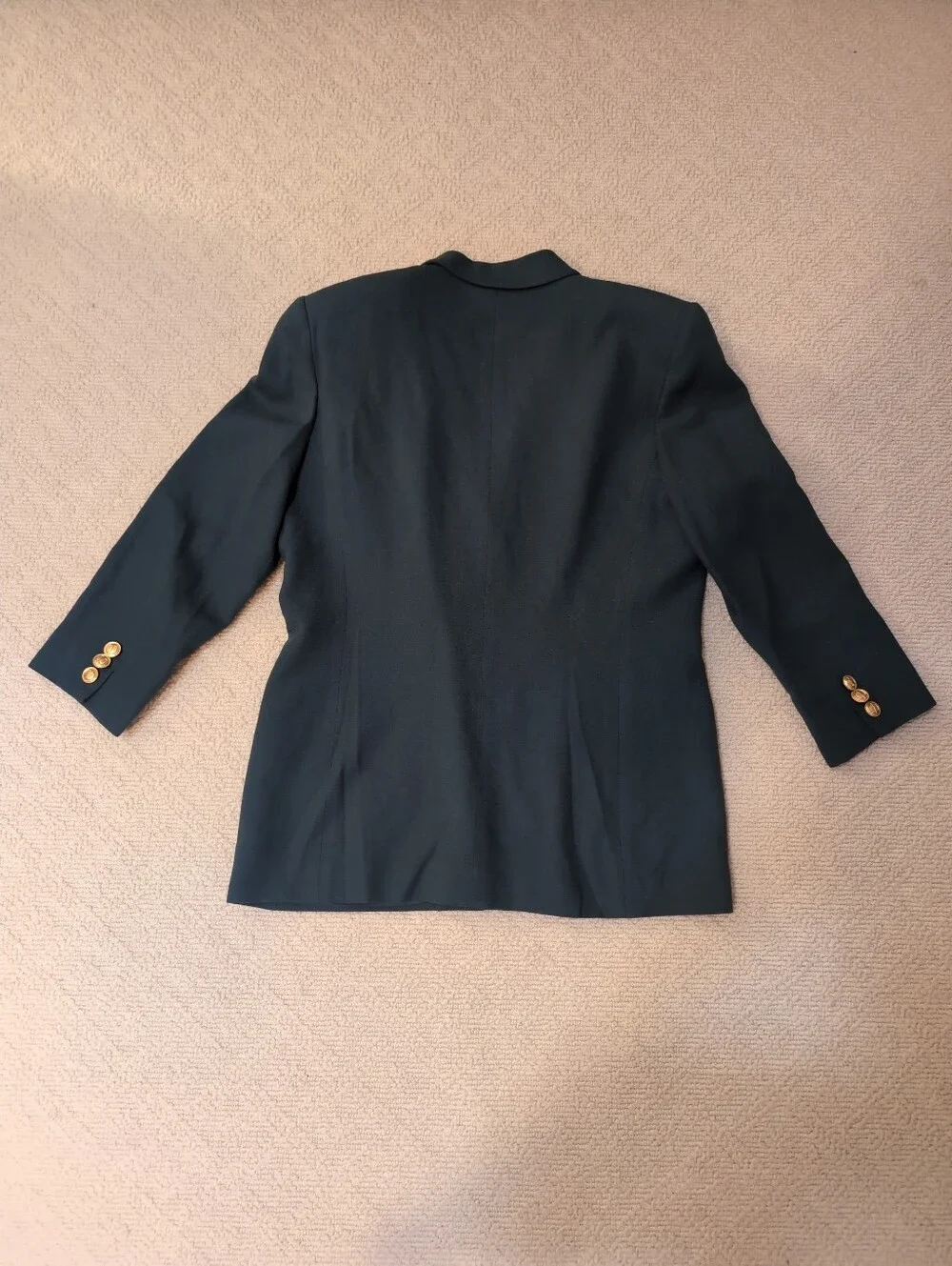 Vintage Christian Dior 100% Wool Size 12 Dark Green Blazer Fall Winter Office